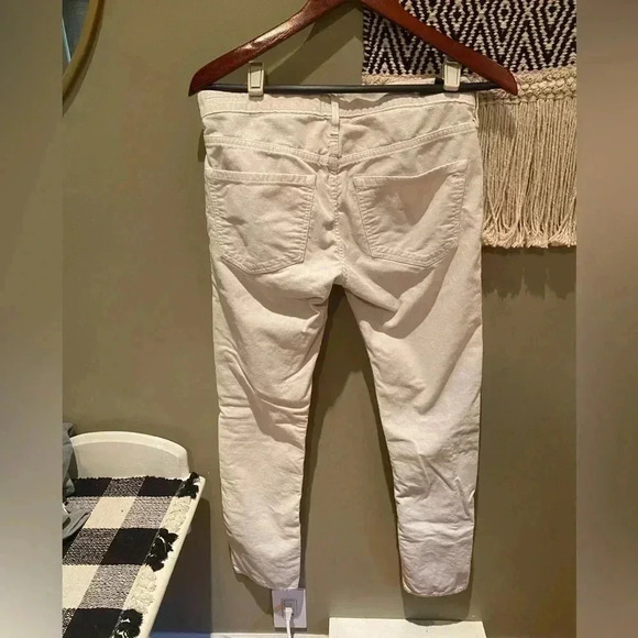 CITIZENS OF HUMANITY CREAM AGNES MIDRISE SLIM STRAIGHT PANTS CORDUROY SIZE 26 - Picture 3 of 5